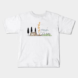 ClipArt Winter Wonderland Night Graphic Graphic Kids T-Shirt